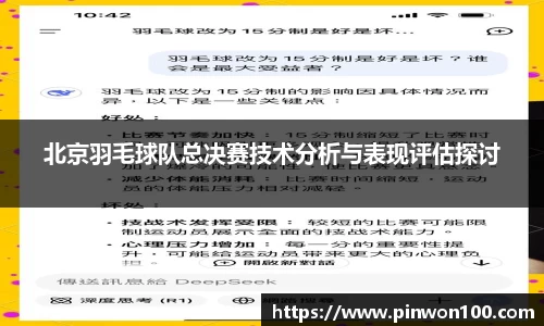 北京羽毛球队总决赛技术分析与表现评估探讨